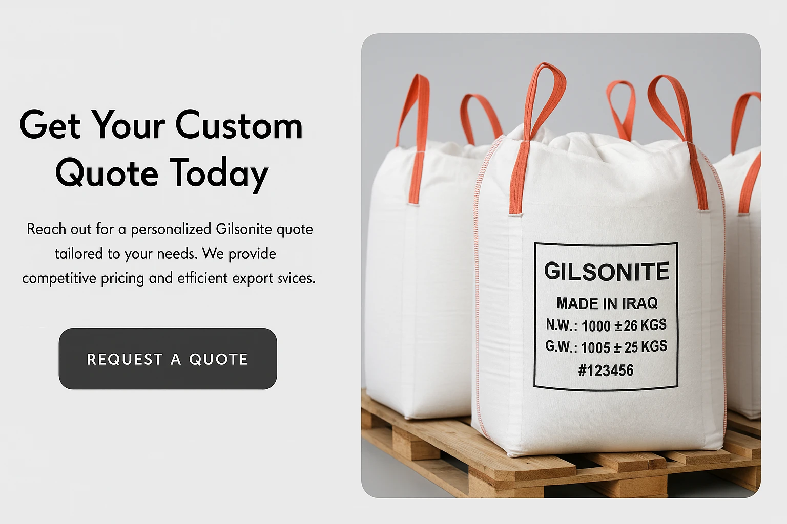Get a custom Gilsonite quote from Gilsonite Iraq – Contact us today